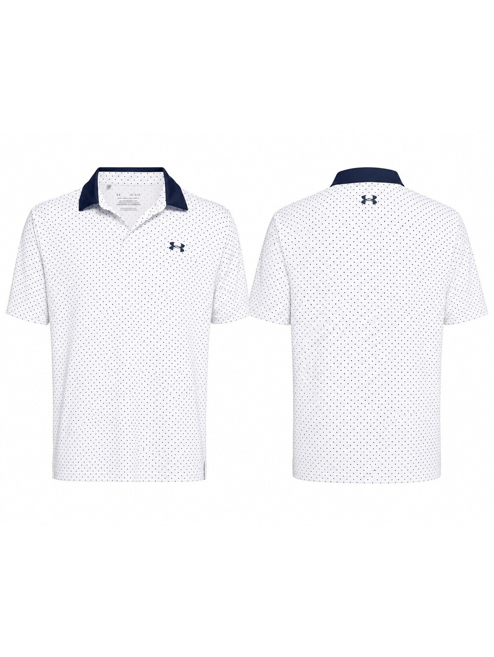 Under Armour The Performance Polo Shirt Mens Medium White All Over Print 1361857
